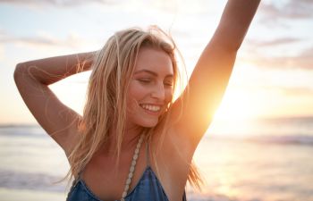 Woman Outside in Sun